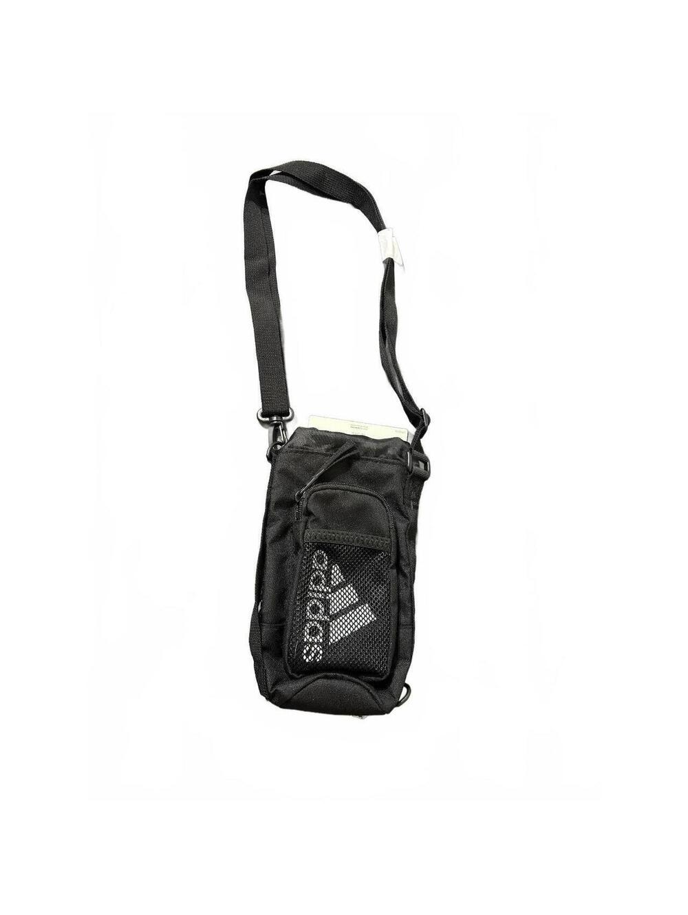 Adidas Small Black Crossbody Bag with Mesh Front Pocket